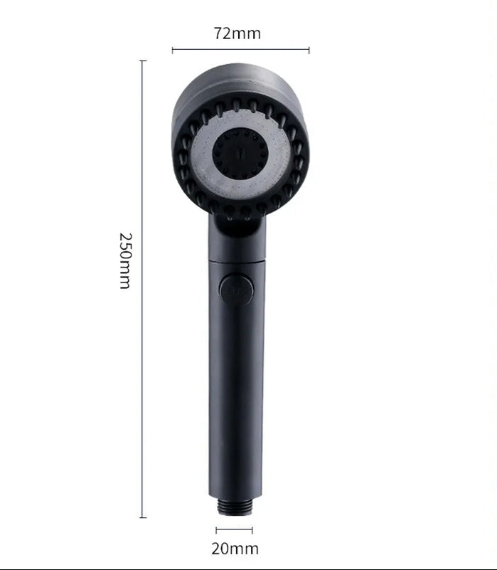High Pressurized Filter Shower Head 3-Mode Adjustable Spray with Massage Brush Rain Faucet Bathroom Accessories