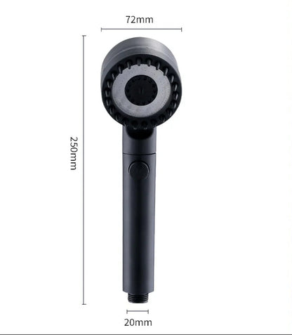 High Pressurized Filter Shower Head 3-Mode Adjustable Spray with Massage Brush Rain Faucet Bathroom Accessories